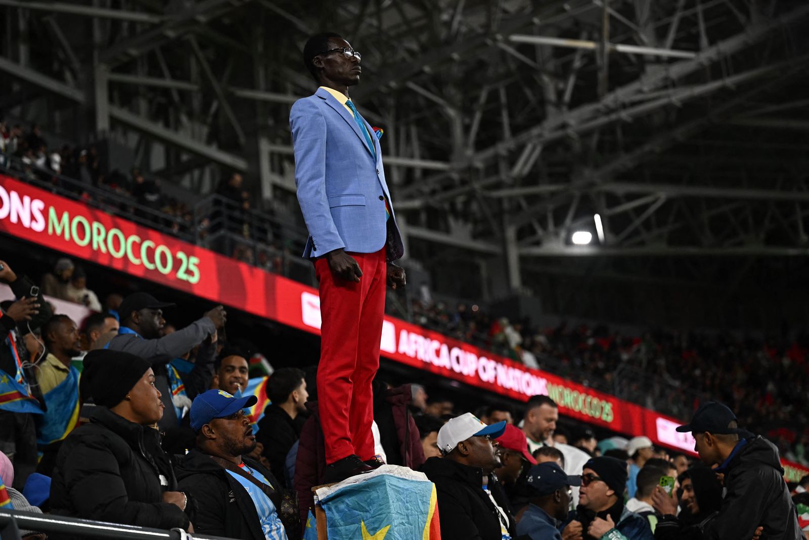 Democratic Republic of Congo's supporter Michel Kuka Mboladinga pays tribute to Democratic Republic of Congo's late...