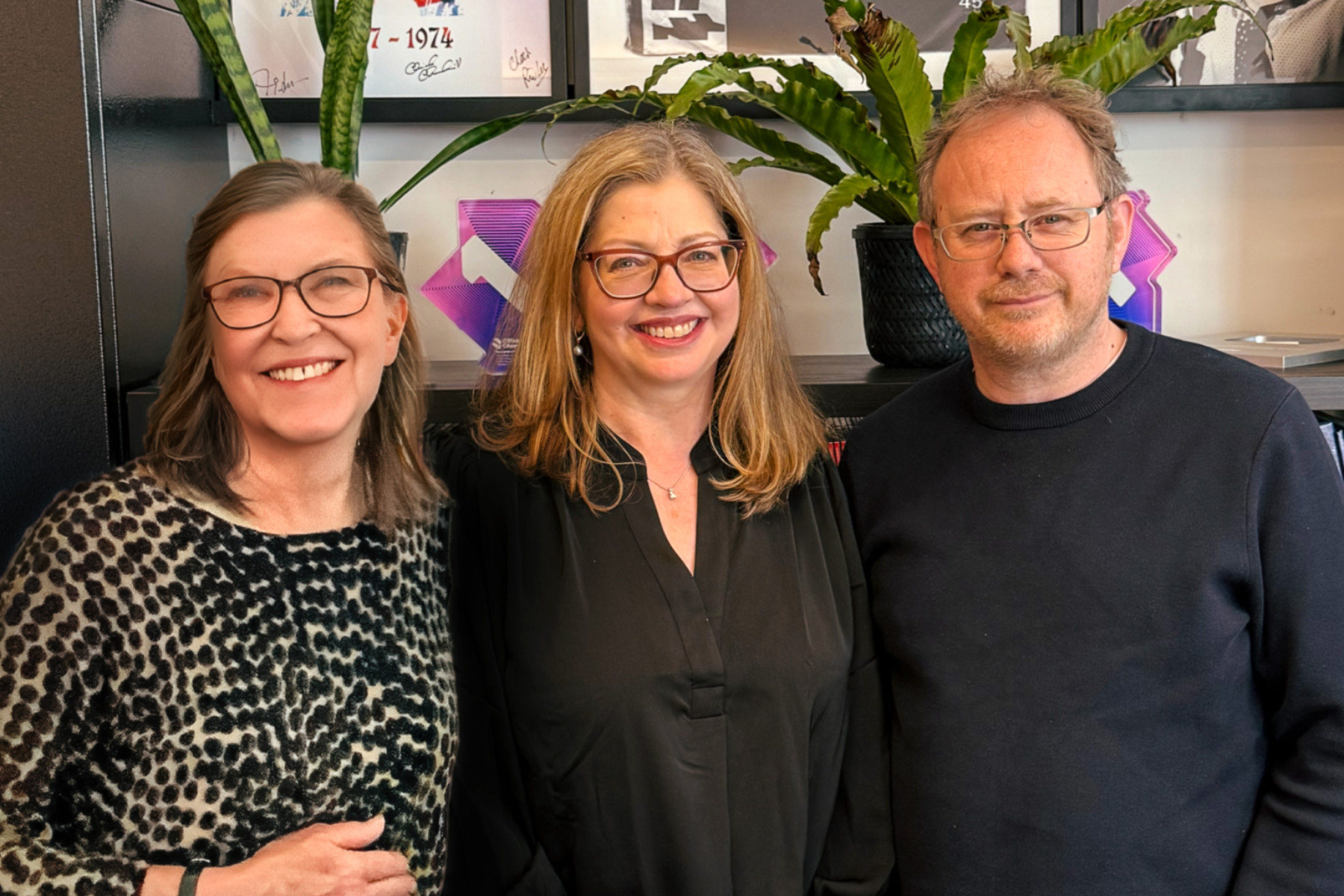 L-R: Alison Wenham, Marianne Frederick & Dermot James