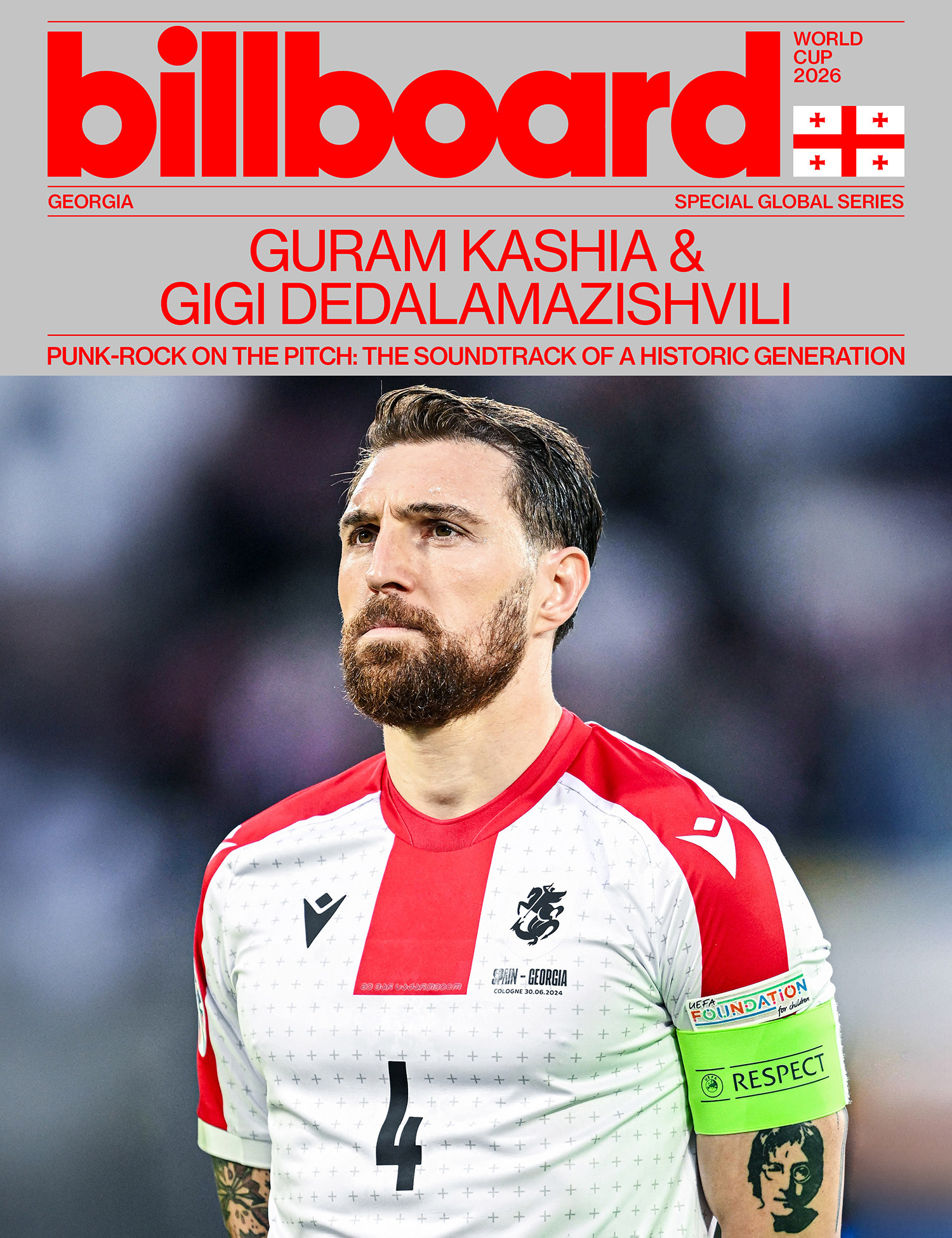 Billboard Georgia World Cup Cover, Guram Kashia and Gigi Dedalamazishvili