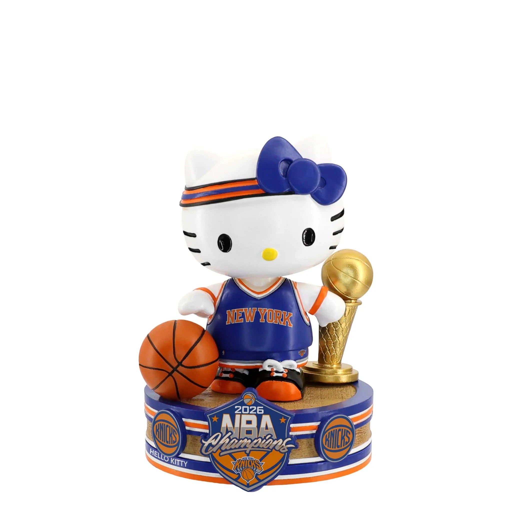 New York Knicks 2026 NBA Champions Hello Kitty Bobblehead