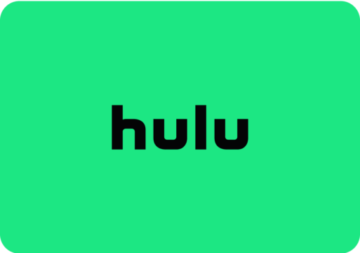 Hulu logo in black letters on a bright green background.