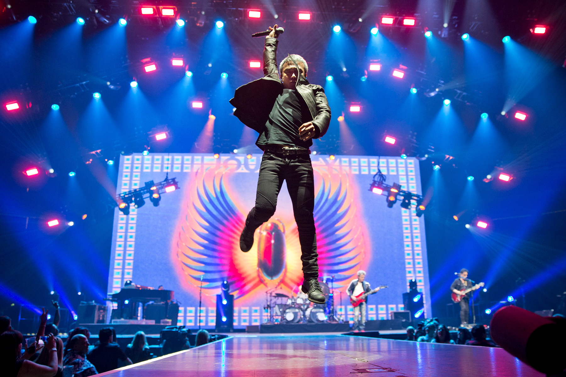 NEWARK, NJ - JUNE 15:  Singer Arnel Pineda of the band Journey is seen at Prudential Center on June 15, 2018 in Newark, New Jersey.  (Photo by Brian Ach/Getty Images for Journey)