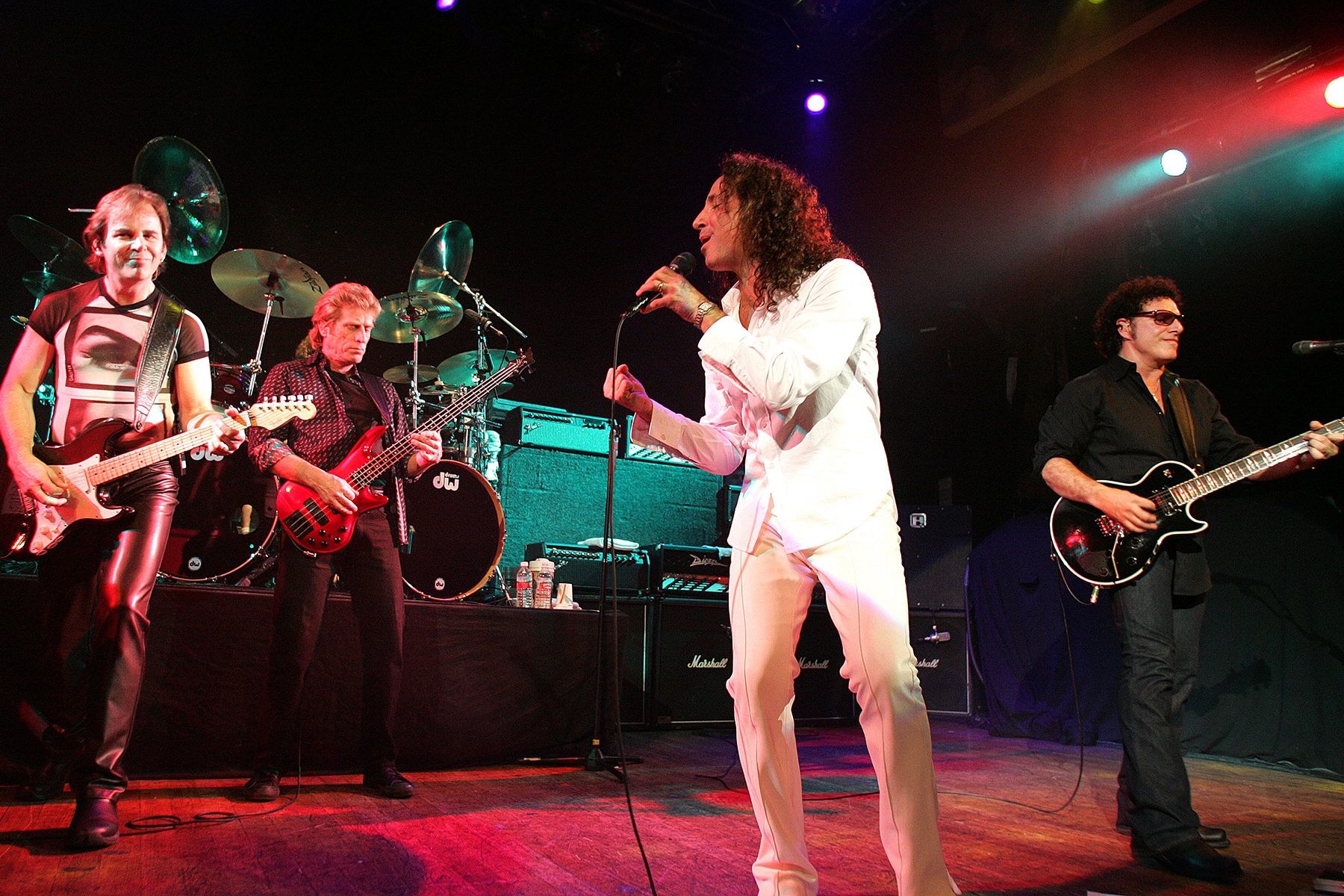 Jonathan Cain, Ross Valory, Steve Augeri and Neal Schon of Journey (Photo by Jeffrey Mayer/WireImage)