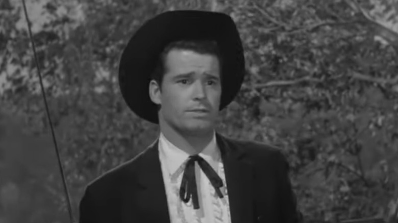 James Garner as Bret Maverick frowns on Maverick