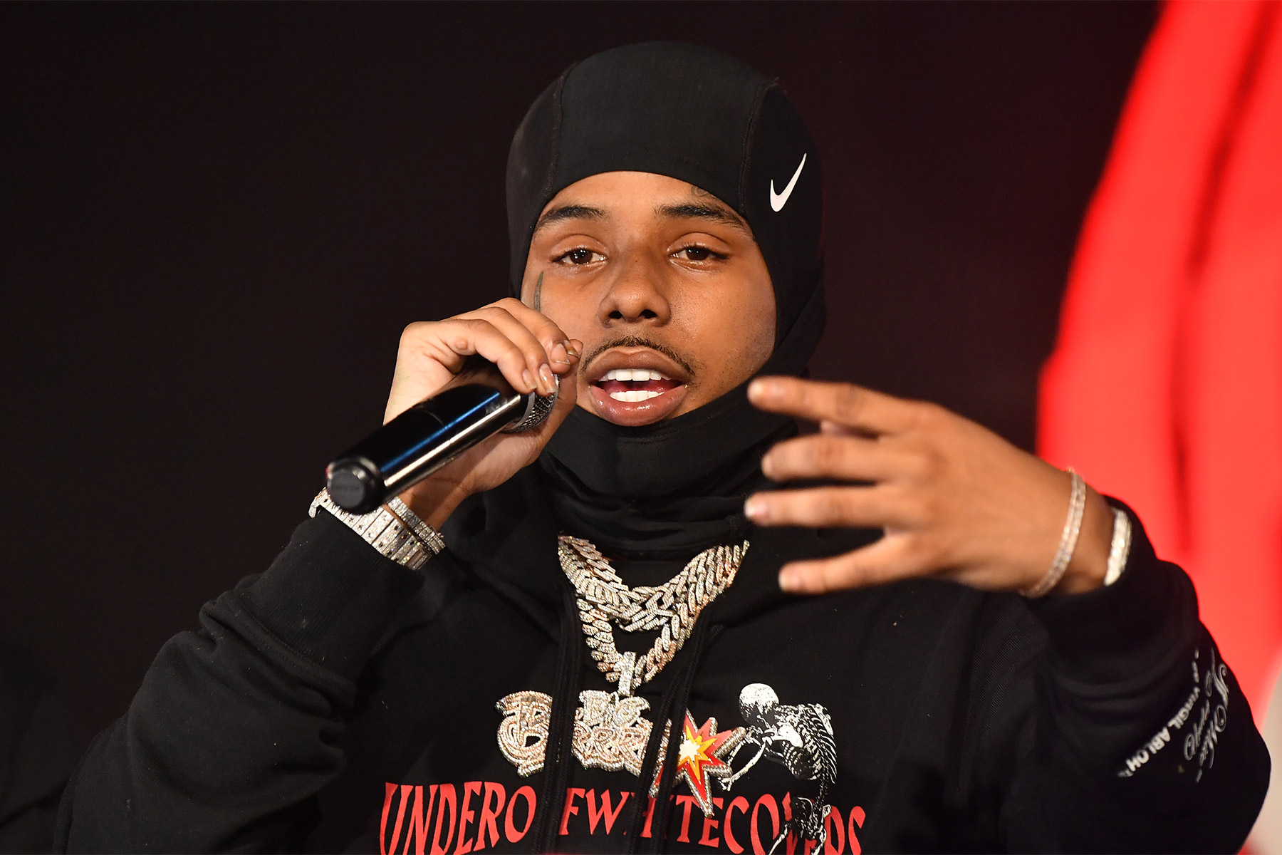 Pooh Shiesty performs onstage during 2021 Shiesty Season Spring Fest at Central Station on April 11, 2021 in Atlanta, Georgia. (Photo by Paras Griffin/Getty Images)