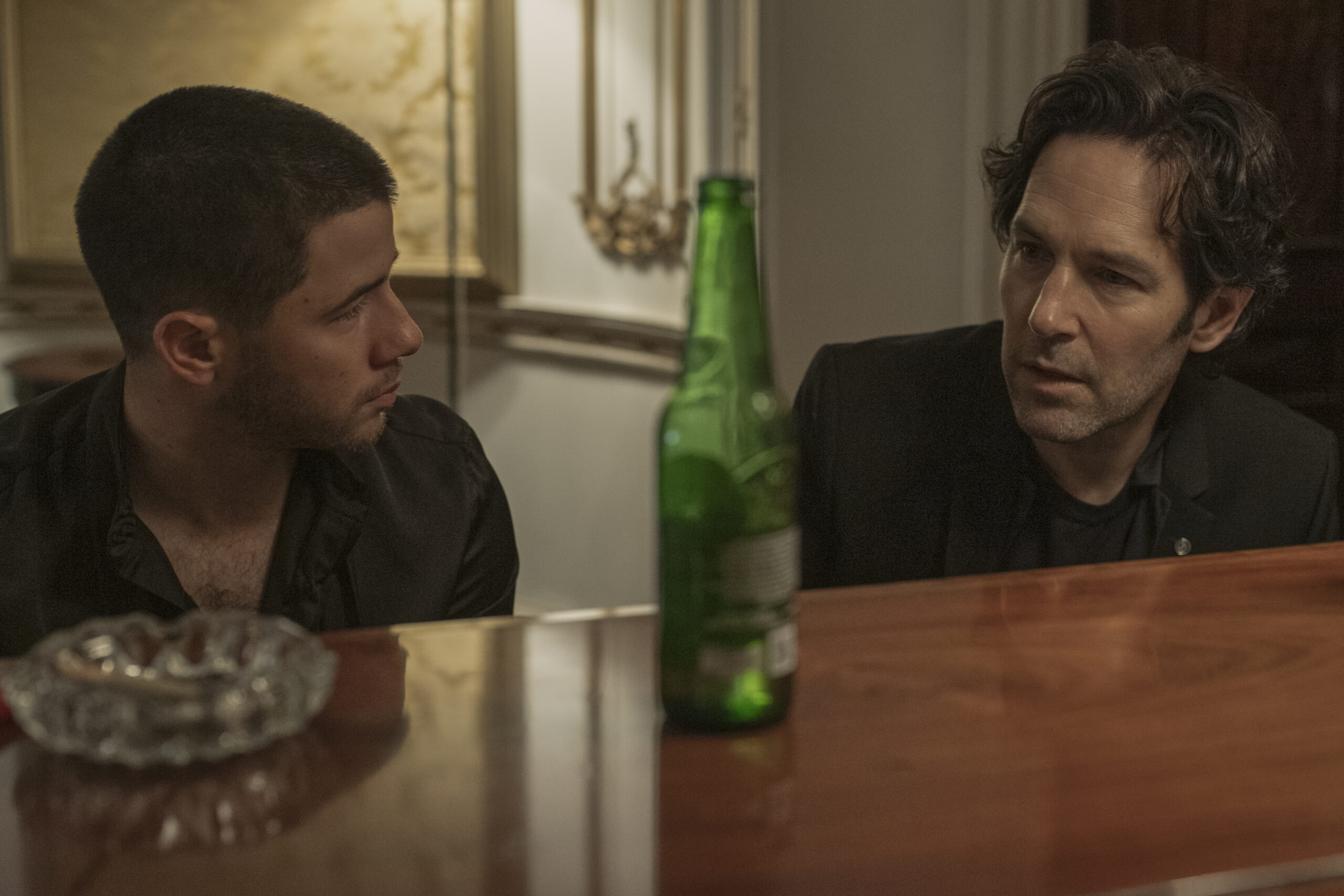 Nick Jonas as Danny and Paul Rudd as Rick in Power Ballad. Photo Credit: David Cleary