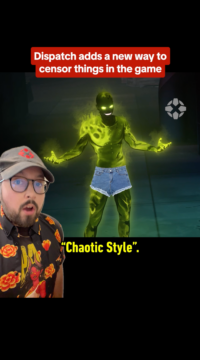 Thumbnail: man in hat and glasses on the left, a neon-green humanoid figure in the background wearing denim shorts, with a red headline about censoring in the game.