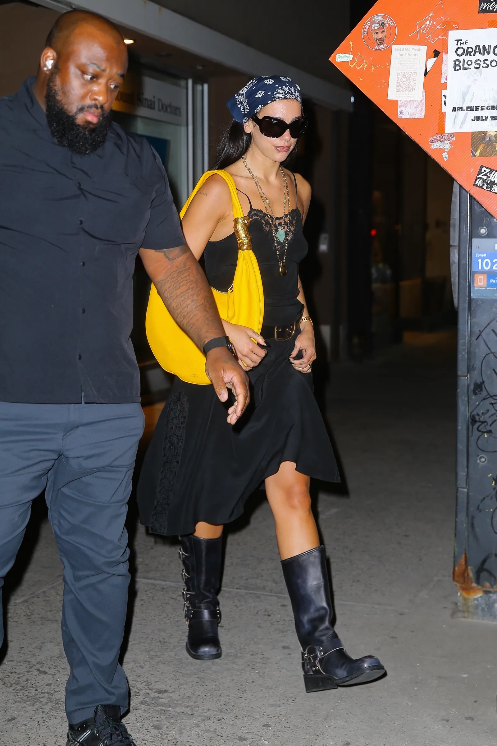 EXCLUSIVE Dua Lipa steps out in an effortlessly chic look while leaving Electric Lady Studios in New York