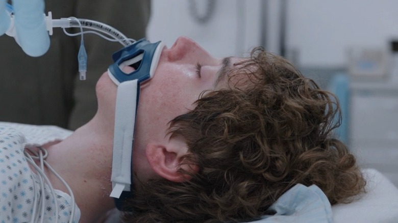 Boy with measles on The Pitt