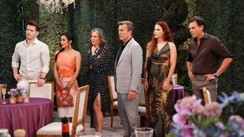 Cast members of The Young and the Restless look shocked