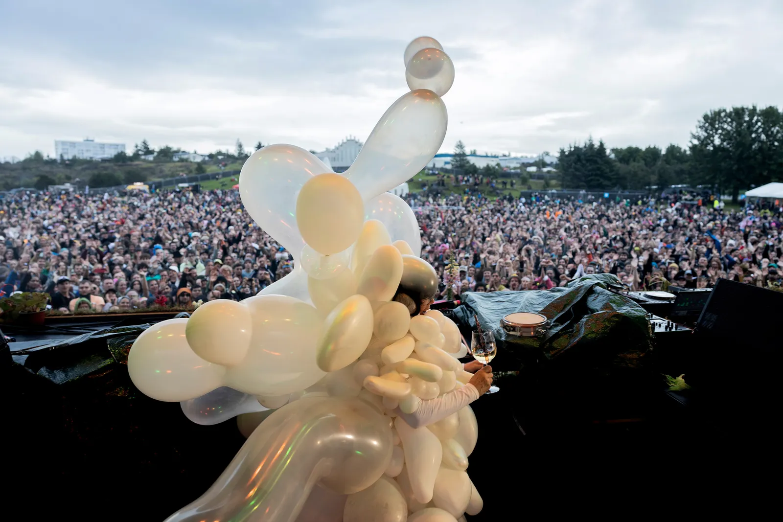 Image may contain Bill Kenney La Parka Talwinder Singh Balloon People Person Crowd and Audience