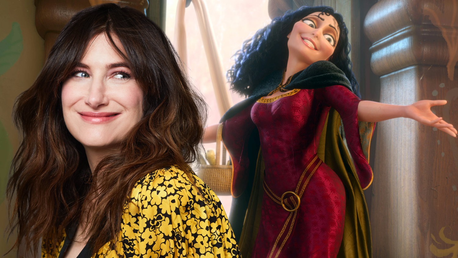 Kathryn Hahn and Mother Gothel from 'Tangled'