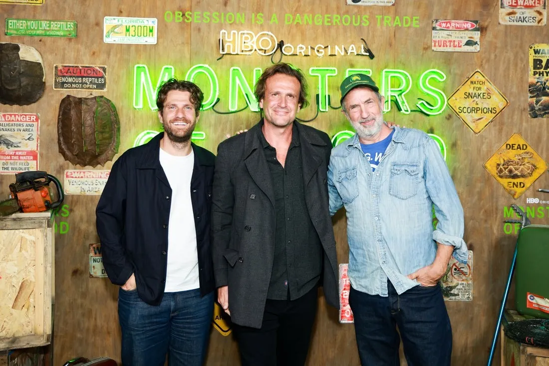 - ShowBiz.com L-R Executive producer/co-writer Jeremy McBride, moderator Jason Segel, director/E.P. Eric Goode