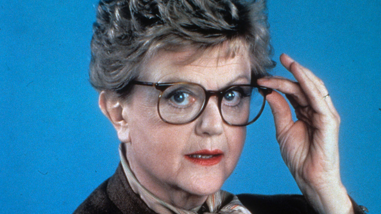 Angela Lansbury poses for a promotional portrait for "Murder, She Wrote" (1984)