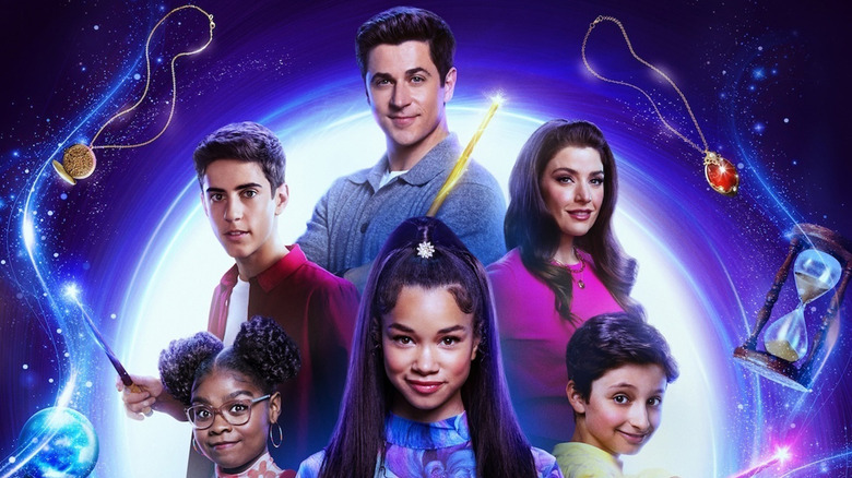 Justin, Roman, Giada, Winter, Billie, and Milo on Wizards Beyond Waverly Place