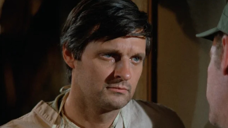 Franklin "Hawkeye" Pierce cries on M*A*S*H
