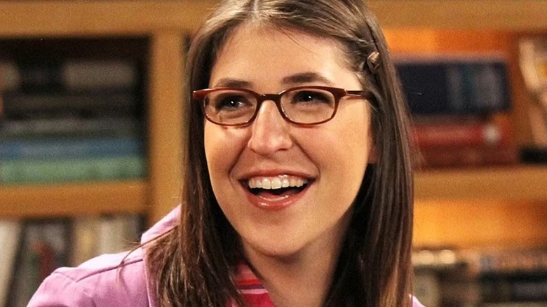 Amy Farah Fowler laughing in "The Big Bang Theory"