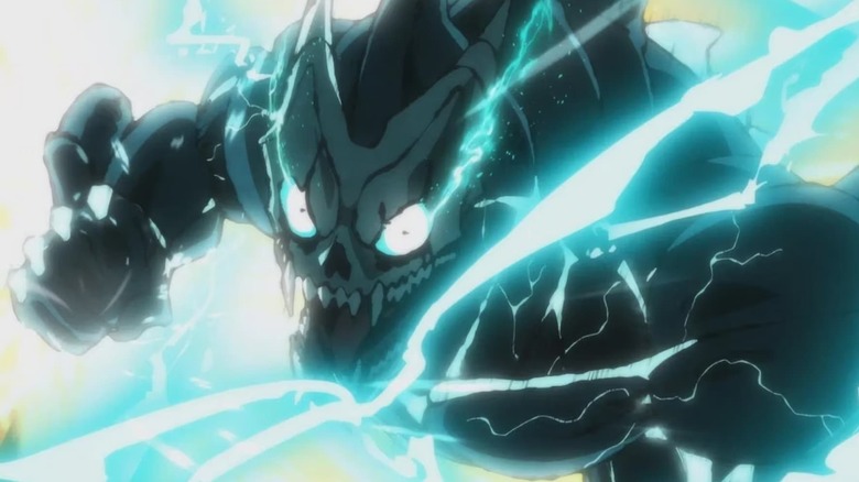 Kafka raging in his kaiju form in Kaiju No. 8