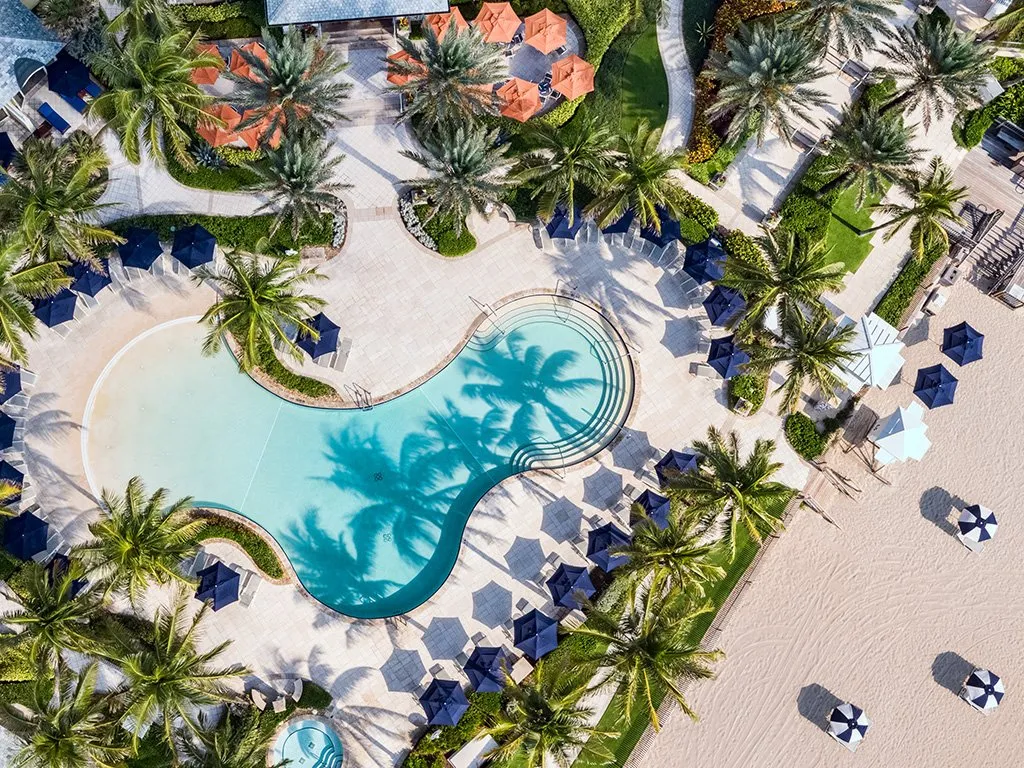 Image may contain Pool Water Swimming Pool Outdoors Aerial View Ball Football Soccer Soccer Ball Sport and Nature