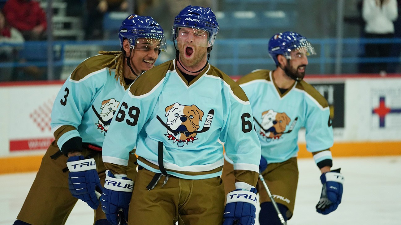 From left: onathan Diaby, Jared Keeso and Andrew Antsanen in 'Shorsey.'