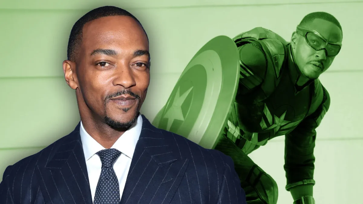 A man in a pinstripe suit appears beside a green-tinted costumed figure holding a shield.