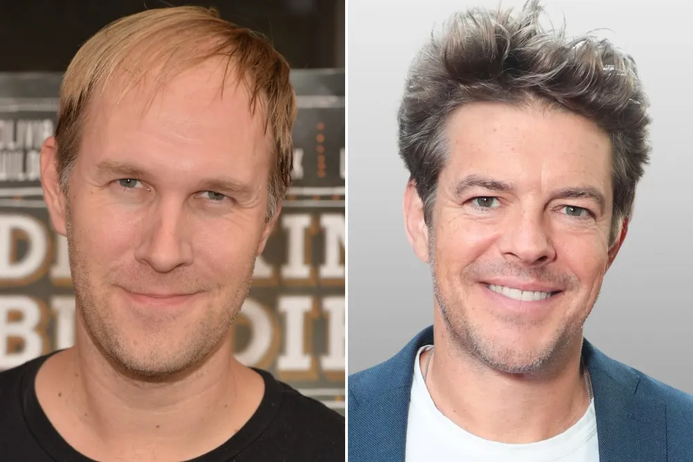 Side-by-side headshots of two smiling men, one with blond hair and one with dark gray hair.