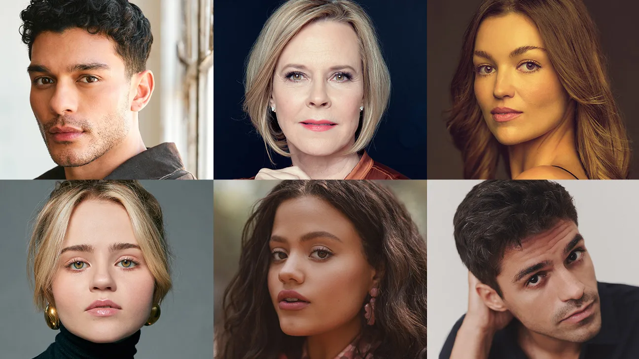 Six portrait headshots arranged in a two-by-three grid against varied studio backgrounds.